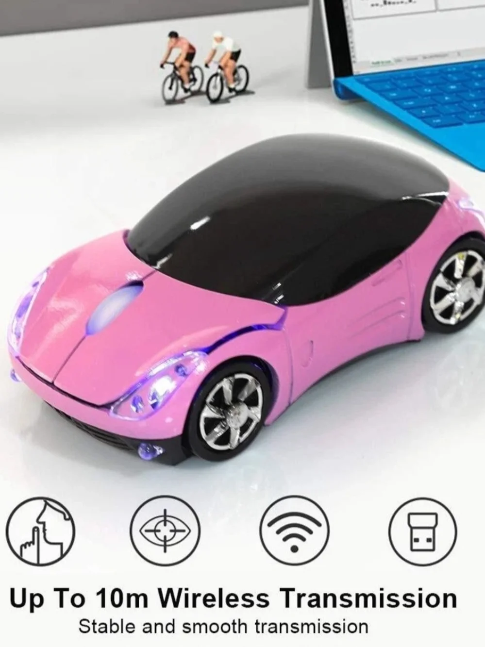 2.4G Car Mouse with USB Reciver 1600DPI Optical Mouse for PC Computer